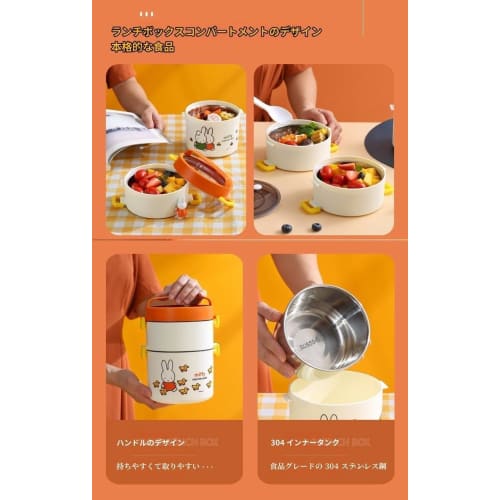 Deerou Insulated Lunch Box, Soup Jar, Vacuum Insulated Soup Lunch Set, Large Capacity Lunch Jar, Insulated Lunch Box, Large Capacity Lunch Jar, Rice B