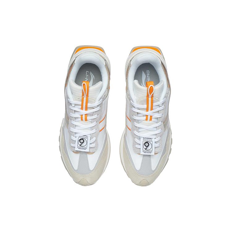 Li Ning Fangyuan EVO Cushioning Slip Resistant Abrasion Resistant Low Top Running Shoes Women's Mist Apricot AGCR228-2