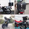 Universal Aluminum Black Motorcycle Tail Storage Box 45L 55L Motorcycle Trunk Rear With Reflective Design Waterproof Toolbox
