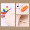 Women Knitted Hat Sausage Mouth Design Ear Protection Warm Hat 3D Big Eyes Versatile Hat Winter Accessory