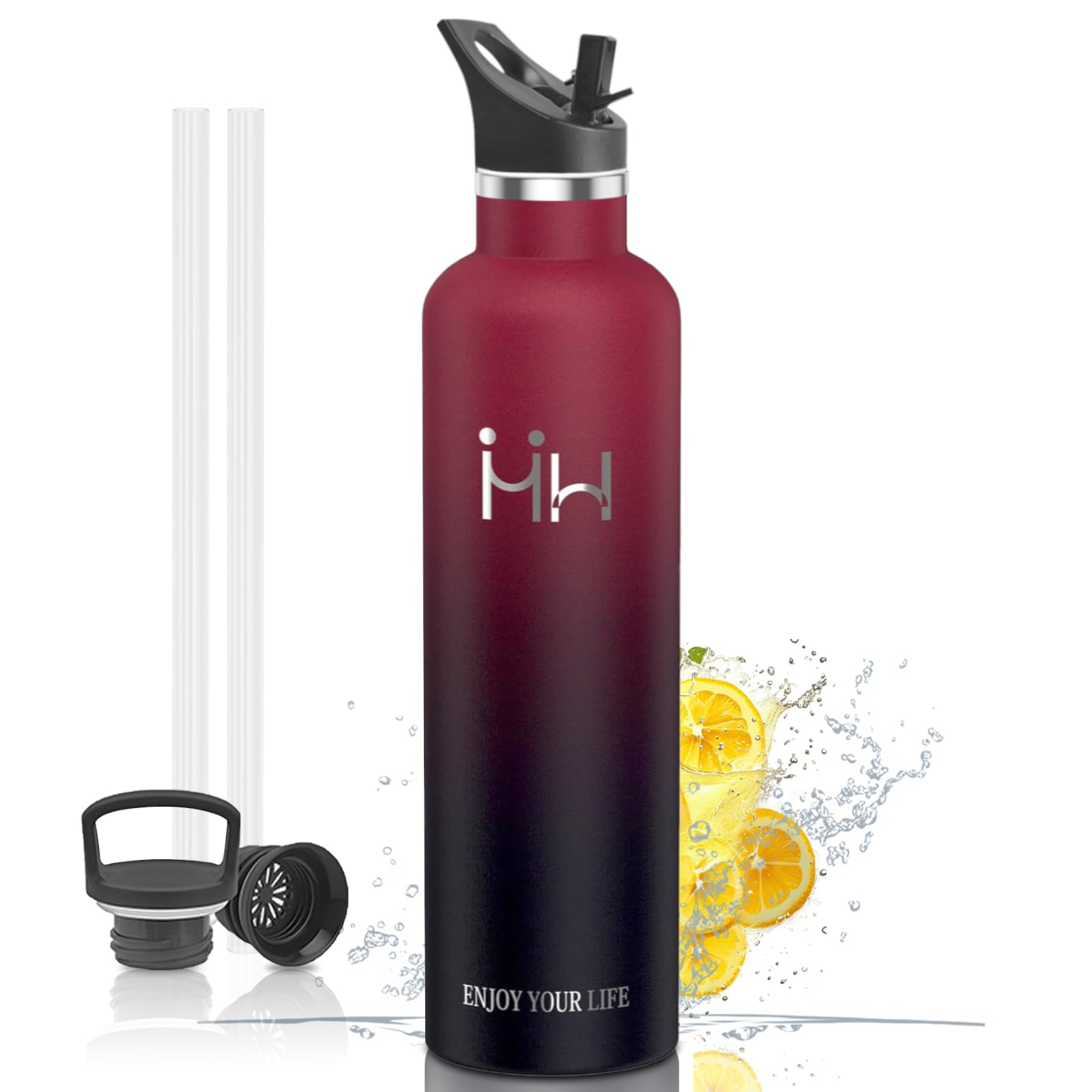 

Бутылка для воды BOONSHAK 1000 мл из нержавеющей стали с прямым горлышком Сохраняет напитки горячими или 1 литр Бесшовная Легкая в использовании Подходит для старшеклассниц и учениц средней школы