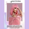 Women's Simulation Wig 36cm Hair Short Straight Wig Full Headgear Rose Hair Net Headdress Beauty Decoration Wig