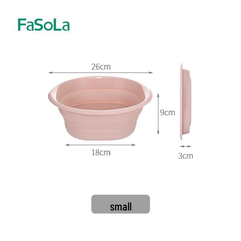 

FaSoLa Portable Foldable Basin: Multi-Use Plastic for Face Washing, Laundry, Travel, and Foot Bathing