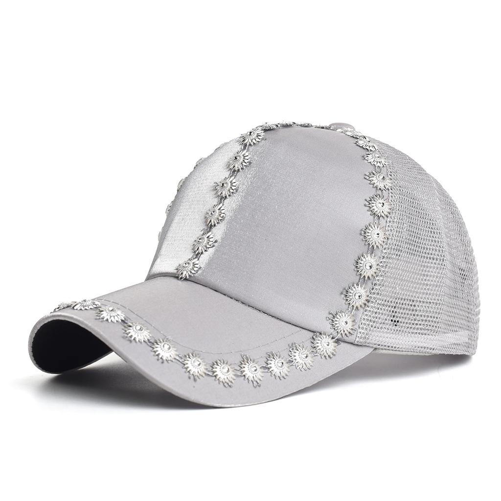 Women's Baseball Cap Fashion Rhinestone Personality Street Hip Hop Caps For Female Summer Outdoors Sun Visor Hat Adjustable