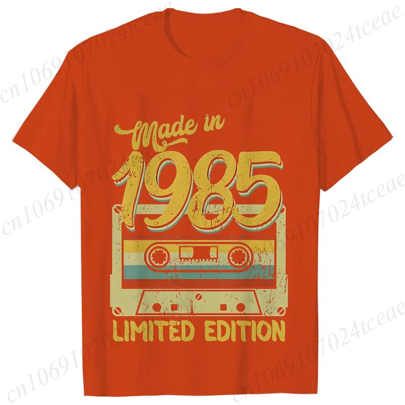 Fashion Birthday Gift for Men T-shirt Vintage Made in 1985 40th Birthday 40 Years Old Tops Summer Streetwear Short Sleeve Tees