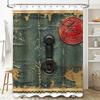 Vintage Postcard Waterproof Shower Curtain For Bathroom Decor, High-Quality Material Perfect For Modern Bathrooms