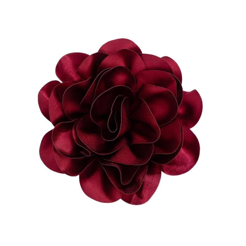 Stilvolle und praktische Stoffblumenbrosche Auffälliger Anstecker mit großer Blume Zarte Stoffblumenbrosche Nadel Accessoire