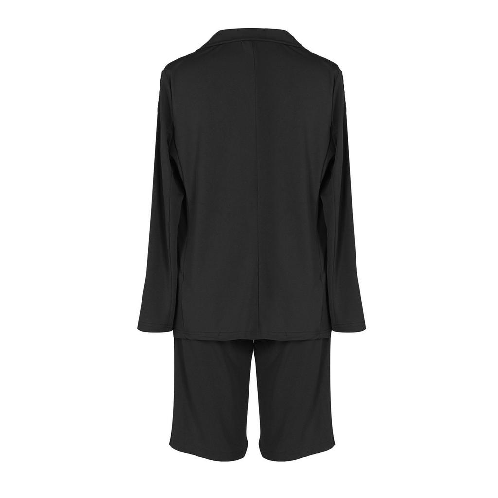 (Spicy chicken)Women's Suit Suit Jacket Shorts Two-Piece Set Coat Solid Color Slim Suit