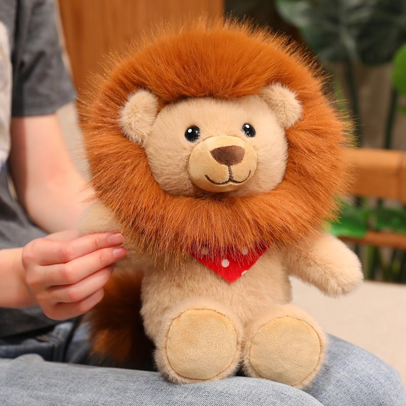 Soft Kawaii Lion Plush Toys Stuffed Animals Cartoon Cute Lion Dolls Toys for Room Decor Boys Birthday Gifts