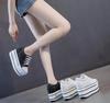 NEW Fashion Canvas Shoes Breathable Women Super High Heel Sneakers Platform Shoes Women Autumn Women's Chunky Vulcanize Sneaker