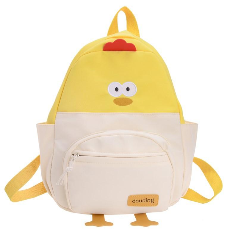 School BagsNew children's bag cute cartoon chick backpack boys and girls leisure outdoor travel