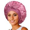 Silky Satin Sleep Cap with Tie-Up Ribbon for Women - Hair Care Hat