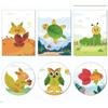 Paper Leaf Painting Sticker Books Handmade Cartoon Sticker Book DIY Paste Material Kit  Toddlers