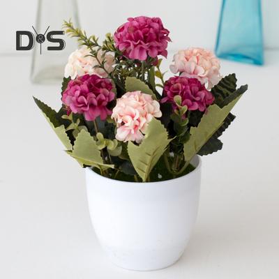 1Set Bonsai Hydrangea Artificial Plastic Office Desk Imitation Potted Flower