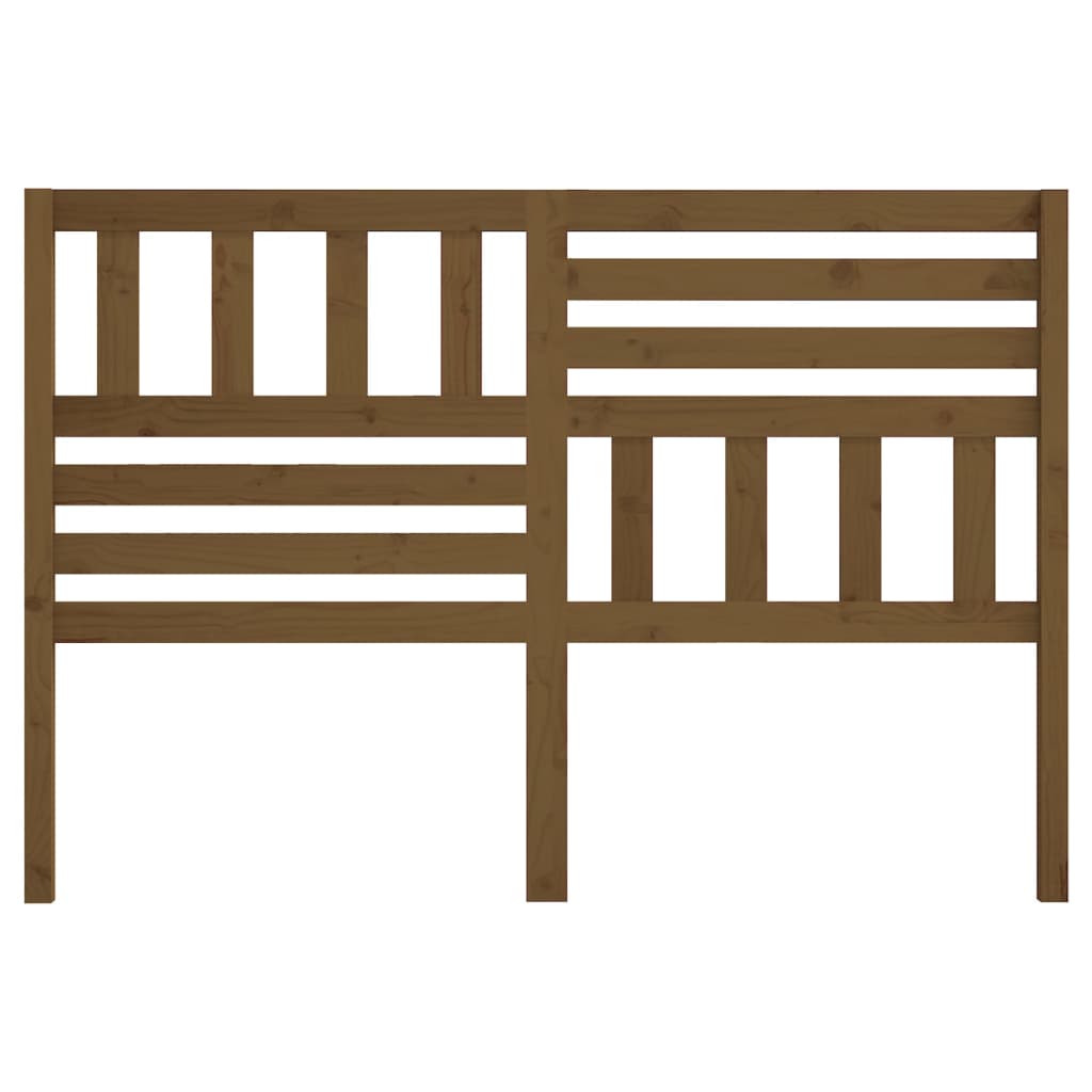 Vidaxl Bed Headboard, Brown, 126X4X100 Cm, Solid Pine Wood