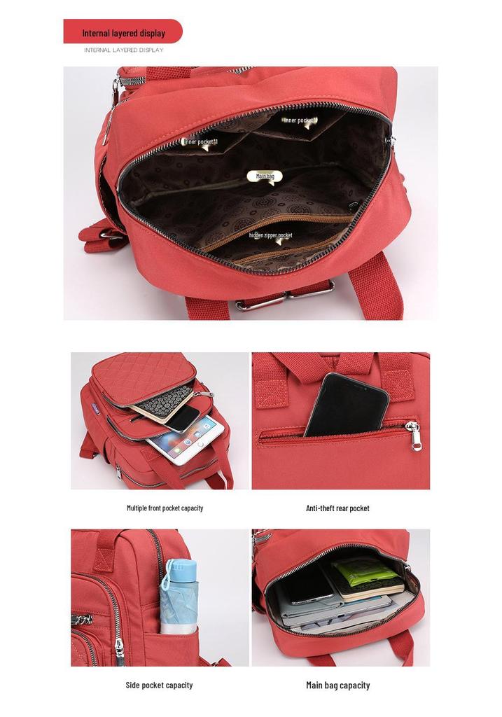 Women's Large Capacity Quilted Nylon Backpack - New Fashion Casual Travel Style