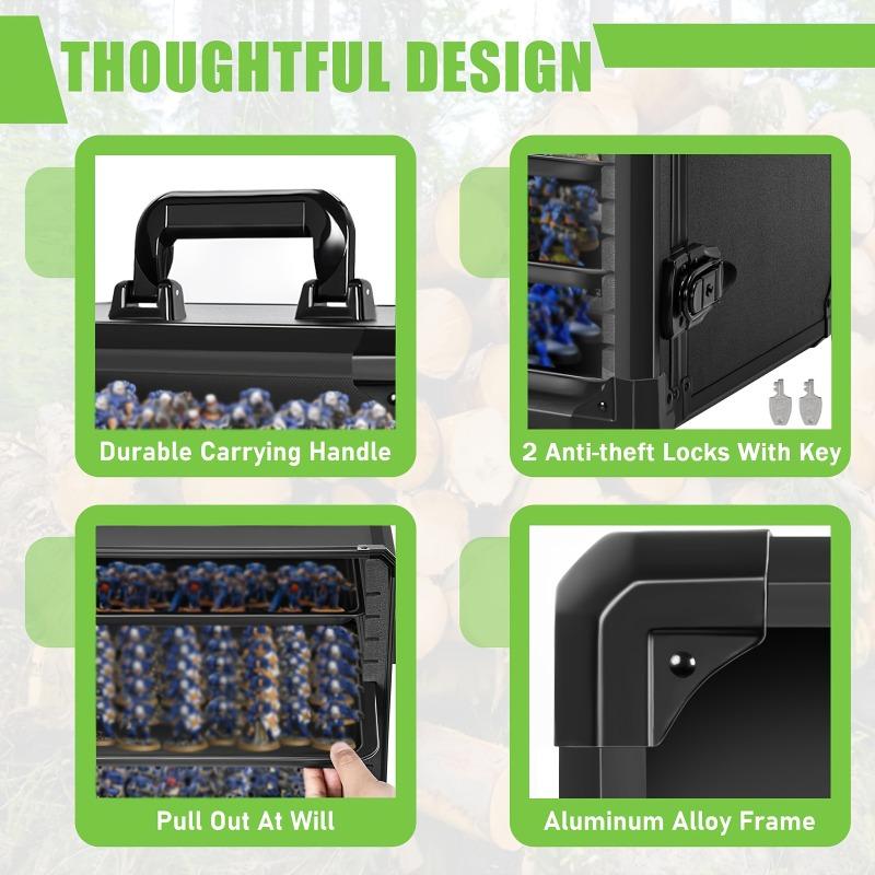 Big Figure Display Case Organizer Black Doll Model Toys Cabinet Transparent Multi-layer Tray Stackable Lockable Figure Showcase