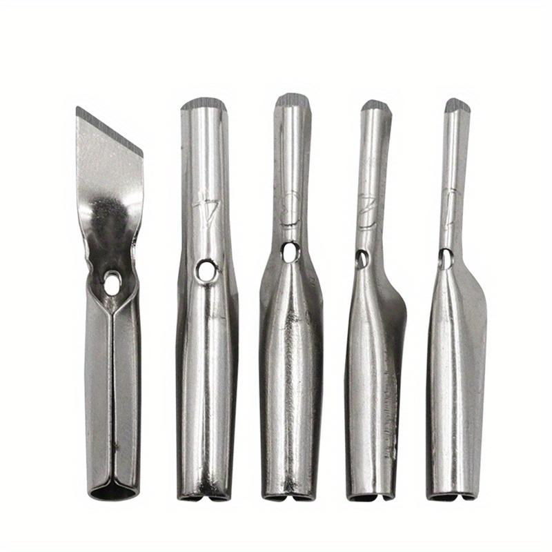 Sada řezbářských nástrojů pro linoryt s 5 čepelemi, DIY nástroj na řezání linorytových desek, Stamp carving tool accessories, Umělecké a sochařské potřeby