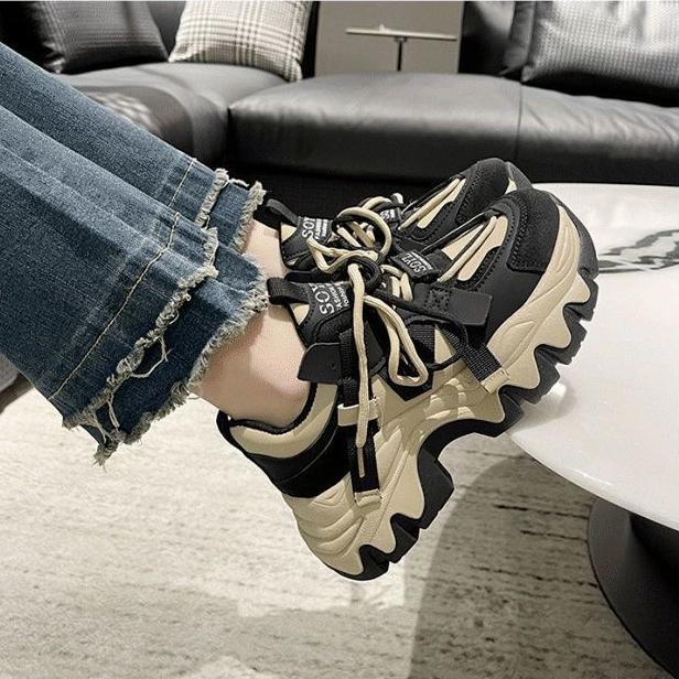 Dámské Boty Jaro Dámské Tenisky Léto Móda Platforma Sportovní boty Černá Kawaii Vulkanizované Volnočasové robustní tenisky