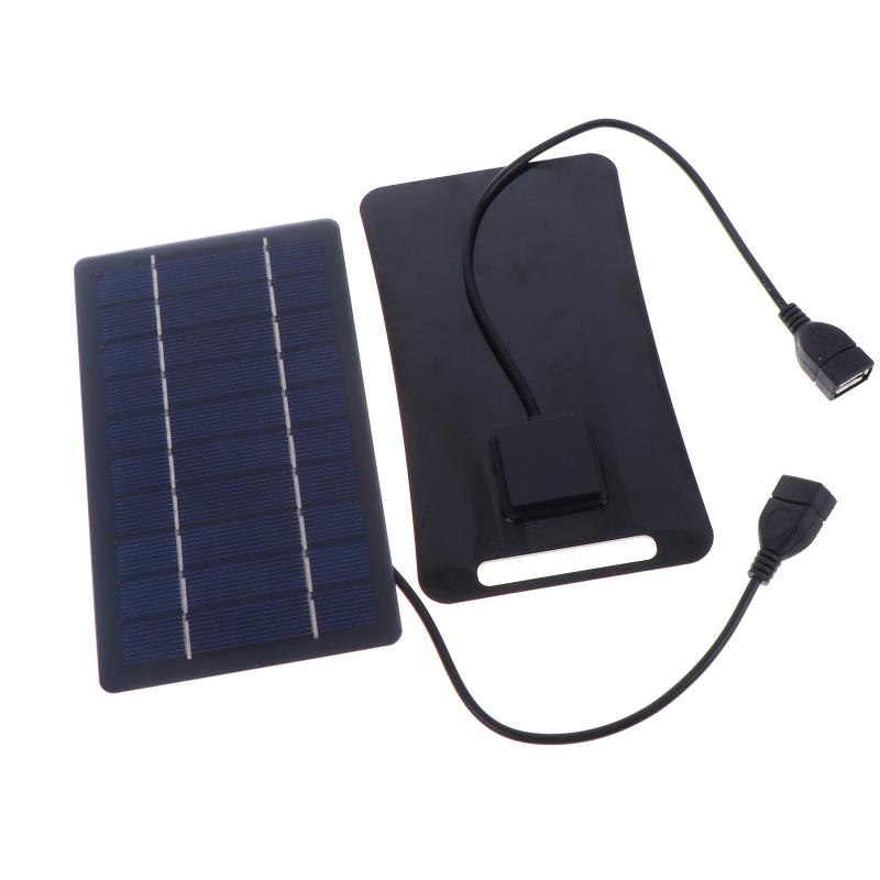 2W Solar Charger Portable W/Usb-C Fast Charging For Phone Power Banks Camping Hiking Emergency Power Supply