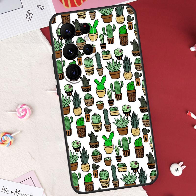 Kaktus Sukkulente Hülle Für Samsung Galaxy S26 Ultra S20 S21 S22 S23 S24 S25 Ultra S10 Plus S25 FE Hülle Schale