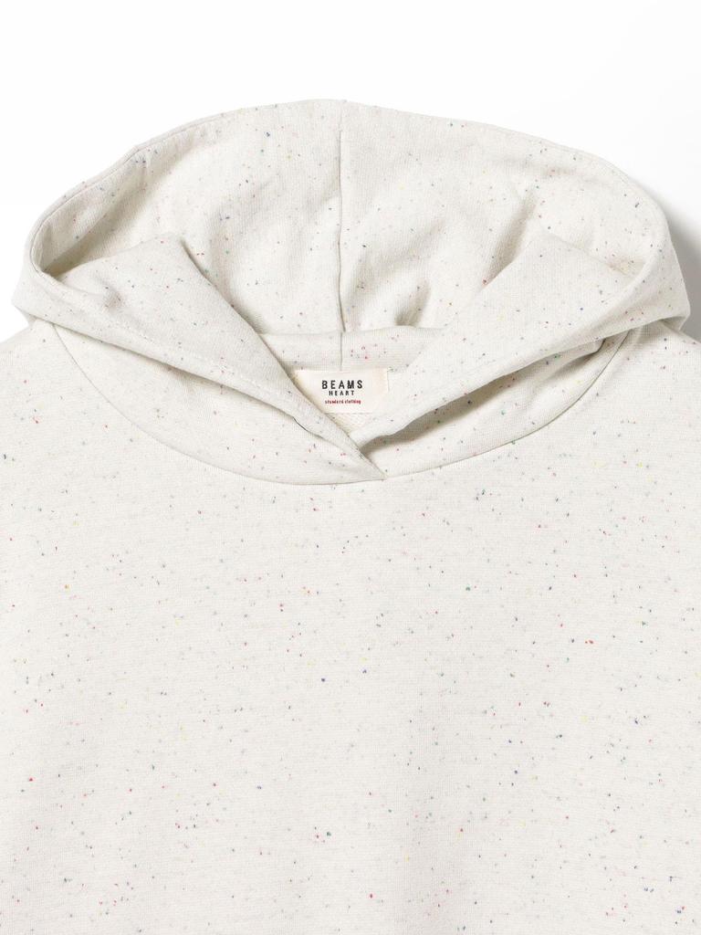 Beams Heart Women's Ivory Glitter Fleece Hoodie, One Size