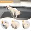 Figura de Perro Escultura de Animal Decoración de Salpicadero de Coche Estatua de Shiba Inu para Dormitorio