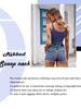 U Neck Tank Top Shoulder Straps Crop Tops Women Summer Camis Solid Color Camisole Fashion Tube Female Sleeveless Cropped Vest Y2K Clothes