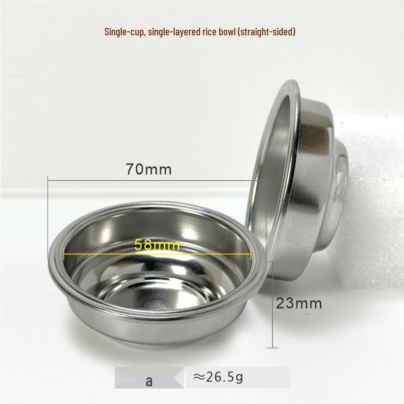 Stainless Steel Coffee Powder Bowl Filter: Single/Double 51, 58 & 53 Blind Bowl Options