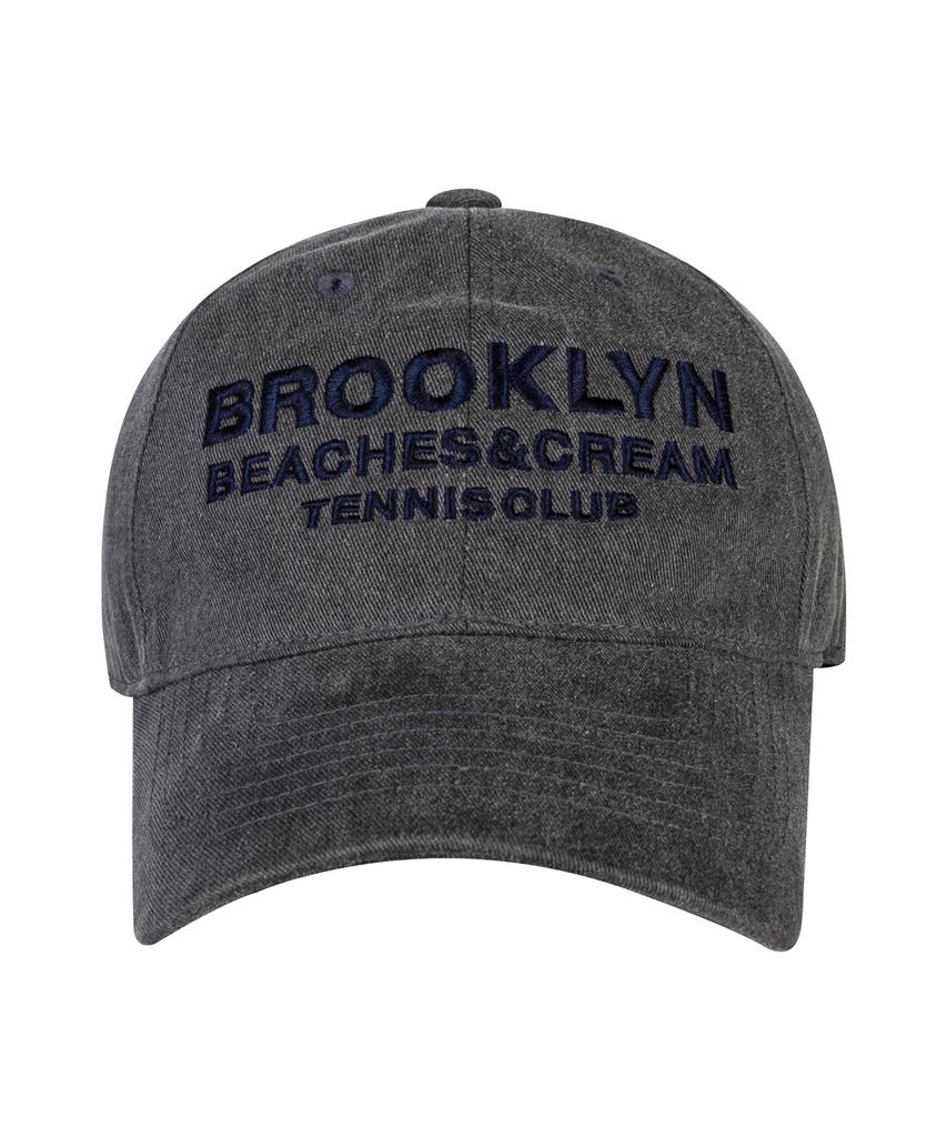 Bichiseuaenkeulim Brooklyn Tennis Club Pigment Ball Cap-Charcoal