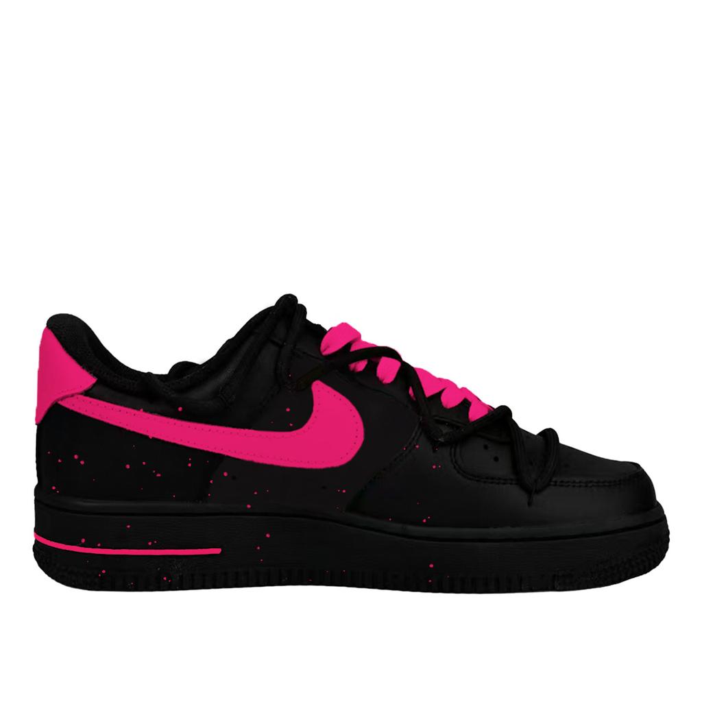 Nike Air Force 1 Black Pink Rose Low Top Skateboard Shoes Women's DD8959-001(Team1039- )