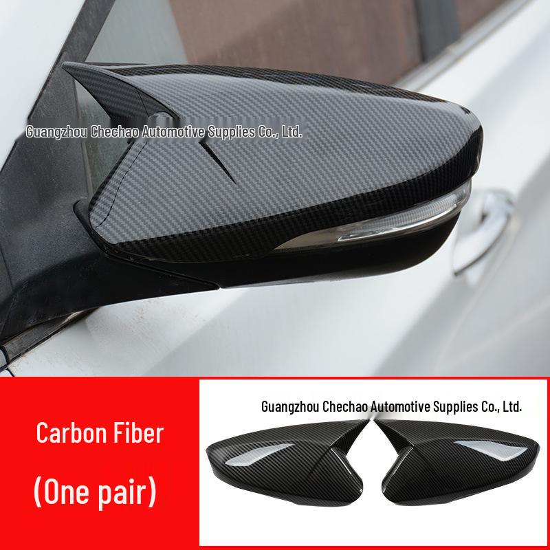 Carbon Fiber Pattern Horn-Shaped Rearview Mirror Cover for 2011-2021 Hyundai Elantra