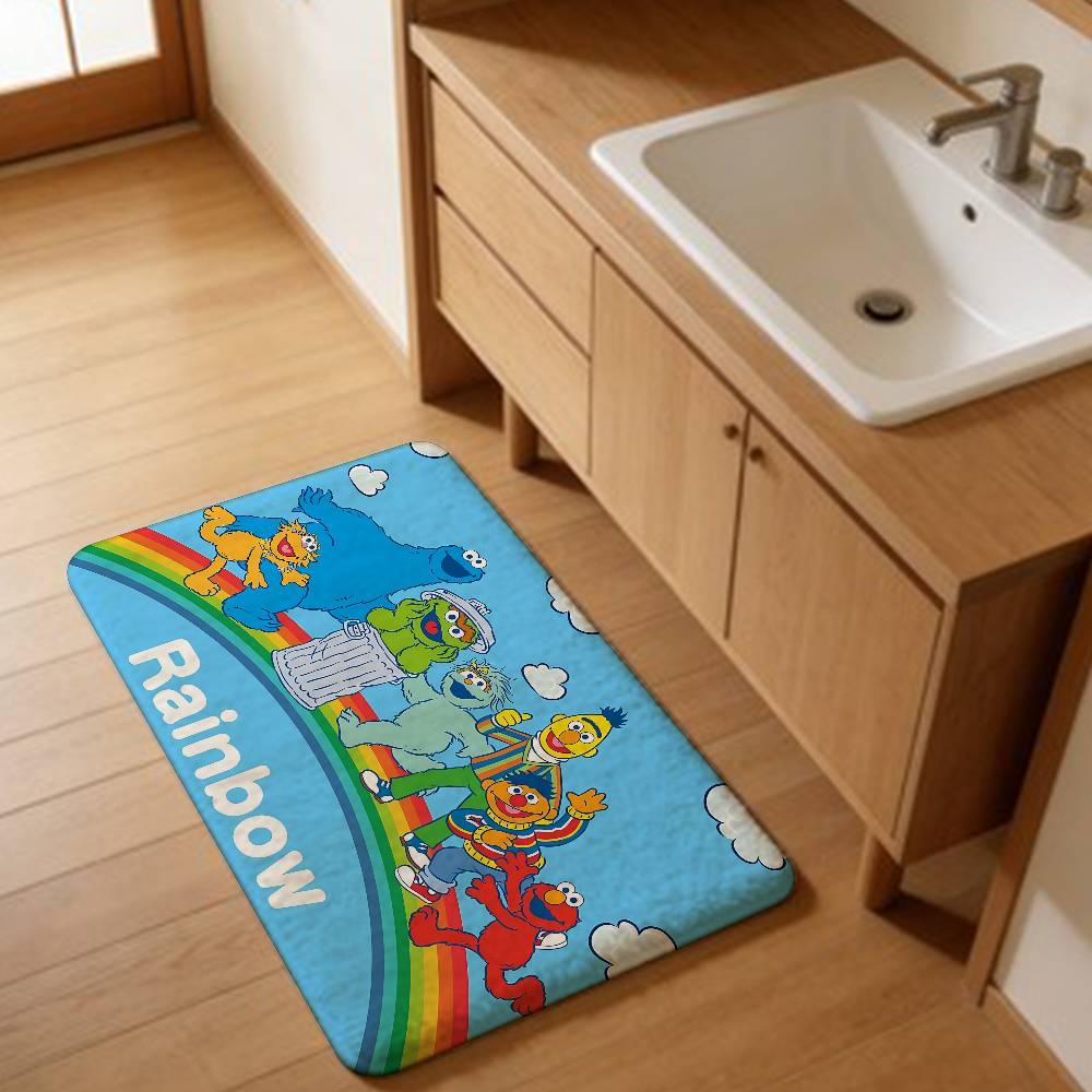 Classic TV S-Sesame S-Street Floor Mat Nordic Style Home Doormat Bathroom-Toilet Mats Bedroom Hotel Decor Mat