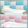 3D Soft Foam Self-Adhesive Wall Sticker for Kids – Anti-Collision, Tatami Style Headboard & Wall Surround Upholstery