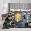 DBZ Battle Blanket Cartoon Flannel Novelty Soft Throw Blanket for Bedding Lounge Summer,
