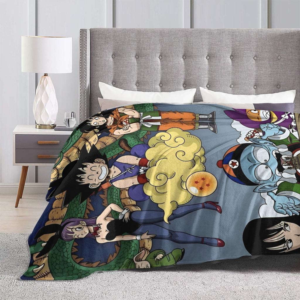DBZ Battle Blanket Cartoon Flannel Novelty Soft Throw Blanket for Bedding Lounge Summer,