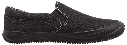 Fukuyama Rubber Lasting Bull Work Slip-On Sneakers, Men's, Black, Size 26.0 cm, LB-024