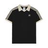 Waffle Short Sleeve Polo Shirt Black - KR Sizing