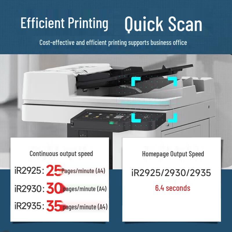 Canon iR2930 A3/A4 Monochrome Multifunction Printer CN plug (adapter included)