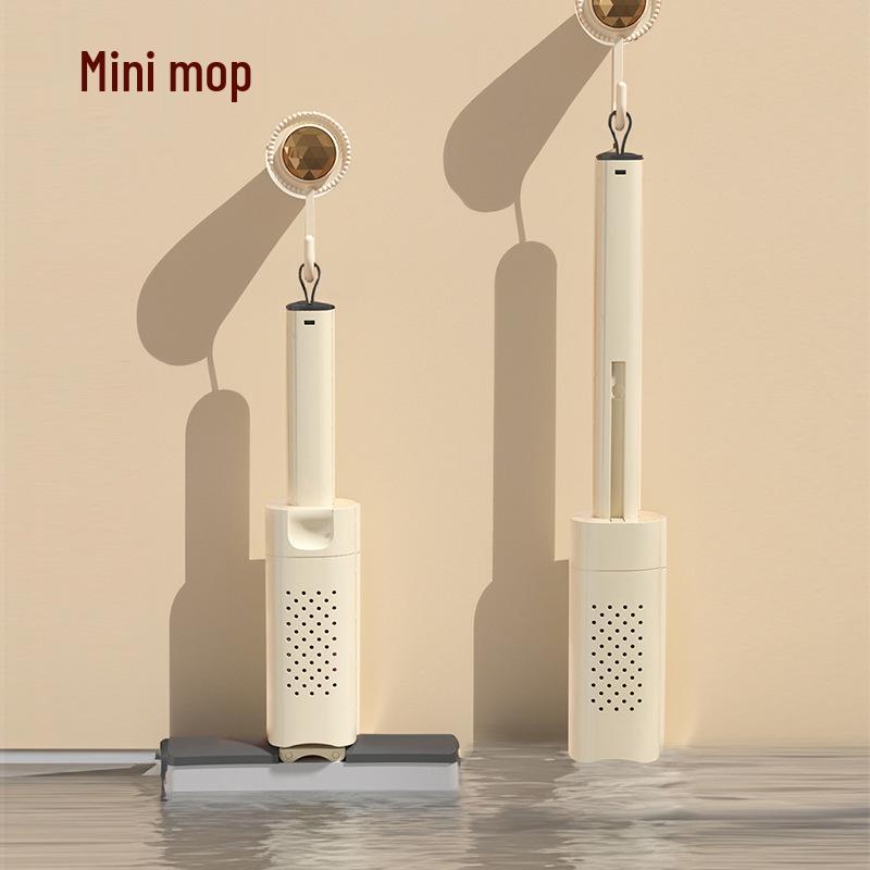 Mini Foldable PVA Mop - Hands-Free, Washable & Absorbent for Bathroom & Countertops
