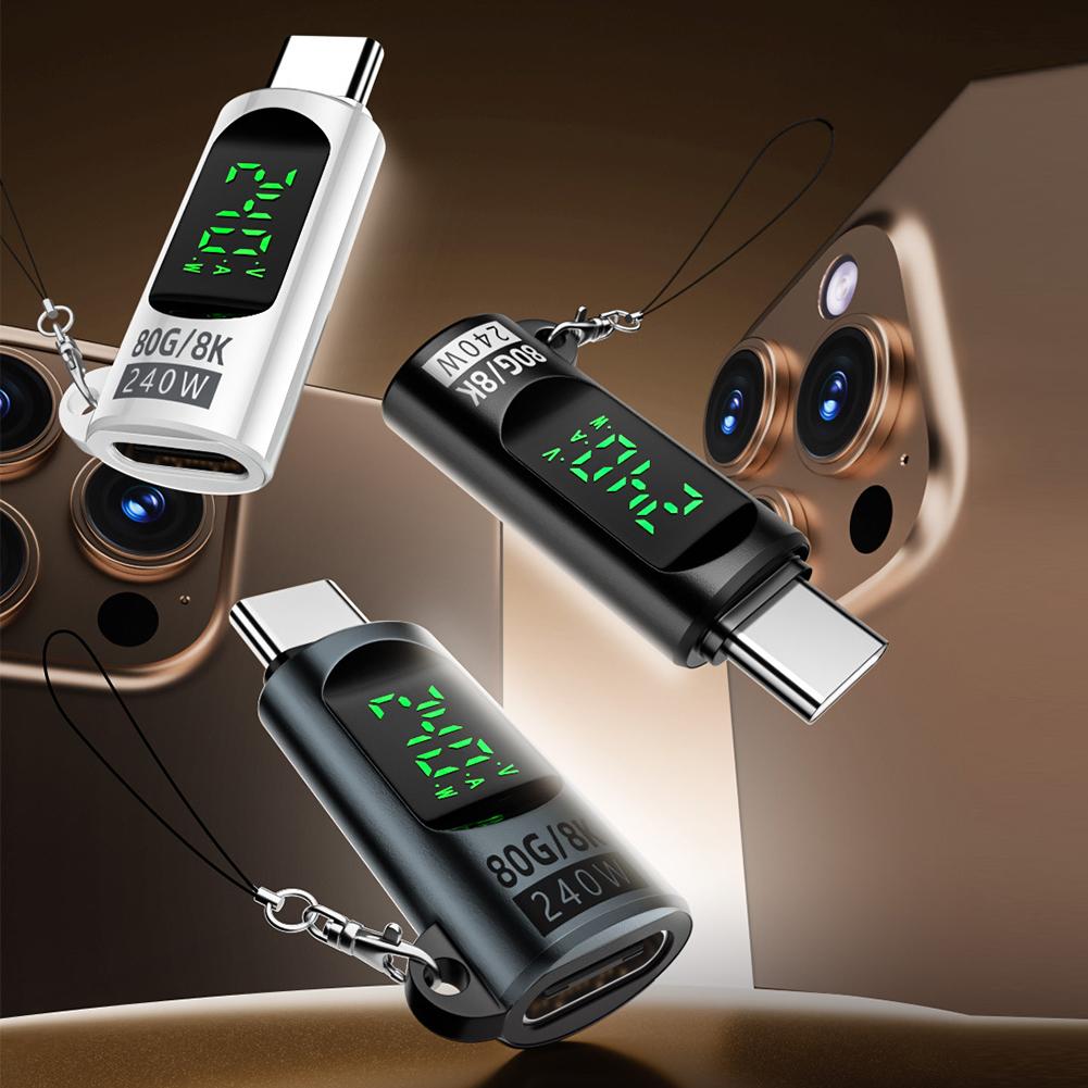 Digitaler Typ-C-Adapter 8K 60Hz Datenübertragungswandler 80 Gbit/s PD 240W USB-C-Adapter USB-C-Erweiterung für iPhone 16