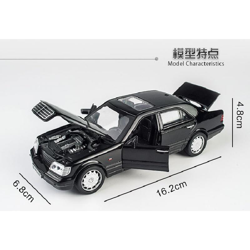Mercedes-Benz S W140 1:32 Alloy Model Car Sound Light Pull-back Light Sound Alloy Vehicle Model Toy for