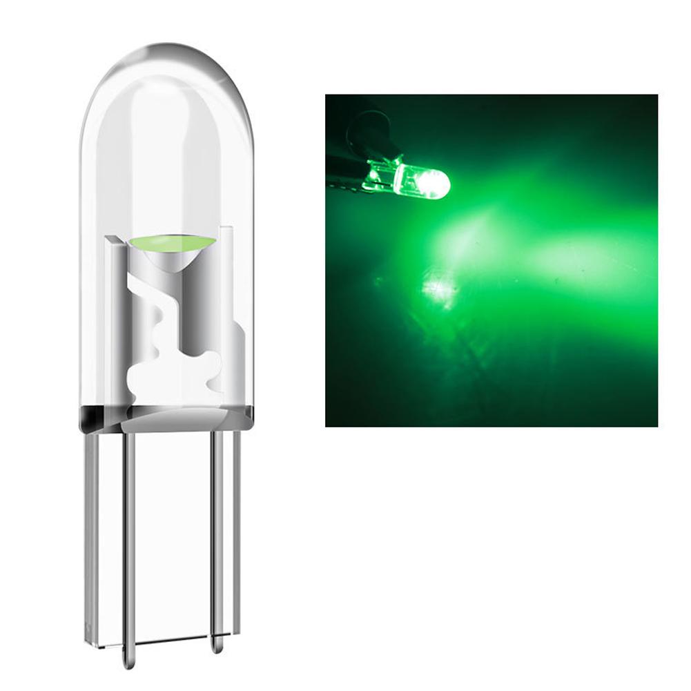 10Pcs Transparent T5 LED W3W COB Led Bulb Car Instrument Indicator Light Reading Lamp Auto Interior Dashboard Warming Lamp