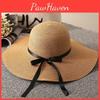 Straw Wide Sun Brim Womens Hat Foldable Beach Vacation Hat