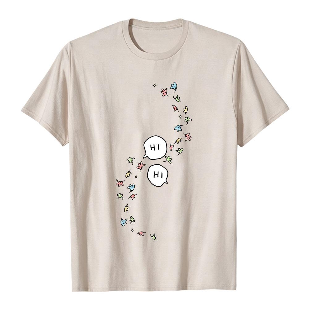 Heart & Stopper Hi Hi Tees Short Sleeve Cotton Summer O-neck Tshirts Fashion Design Graphic Print T-shirt Casual Loose Unisex