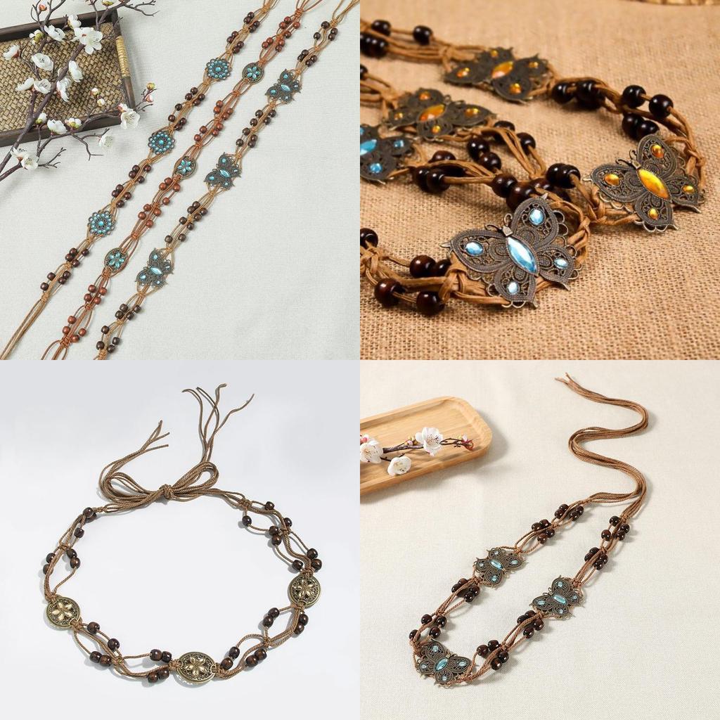 Catena Vita Bohemienne da Donna con Tessuto Intrecciato per Accessori Moda Casual Estivi