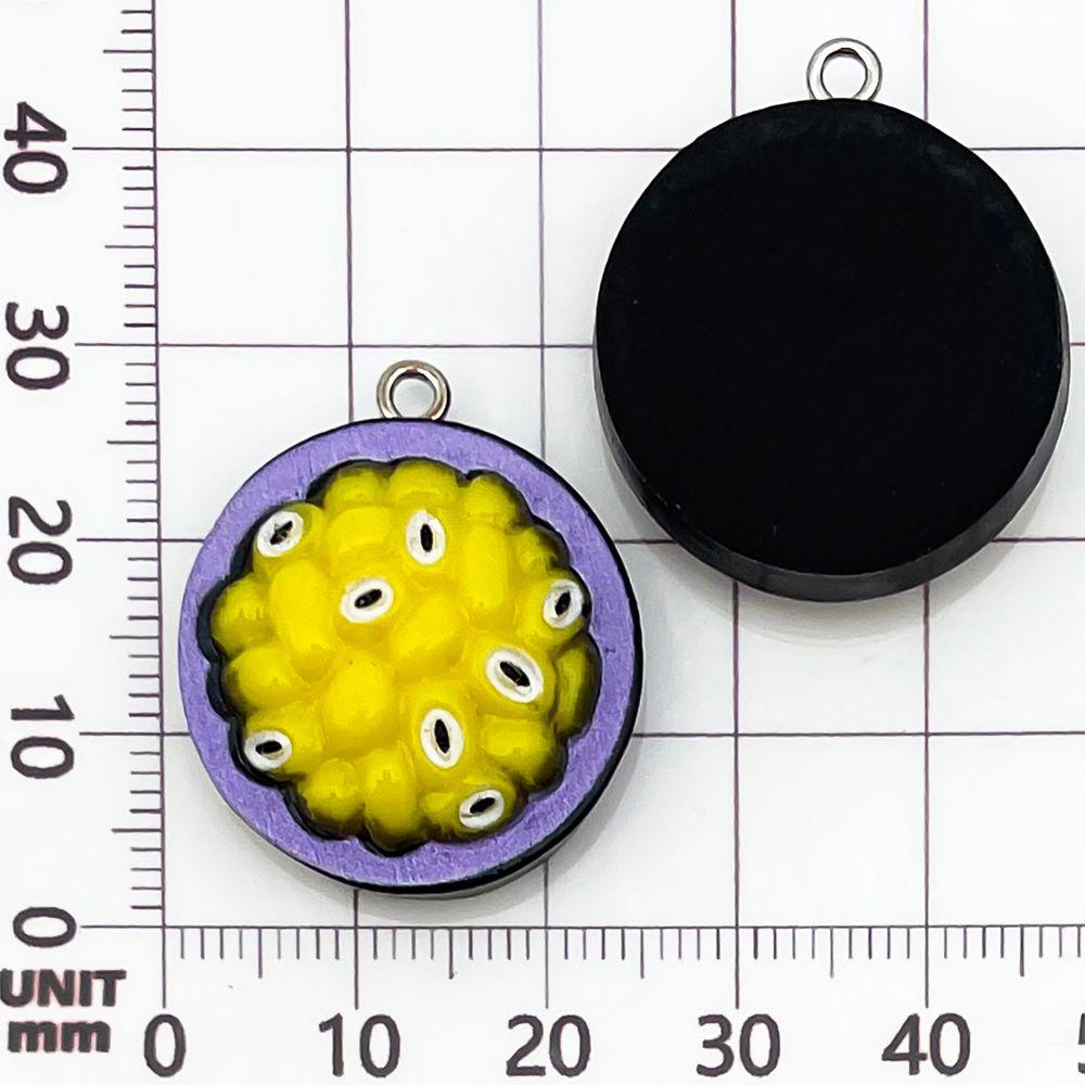 15-Color Resin Cartoon Fruit Pendants: Watermelon & Apple Charms for DIY Jewelry
