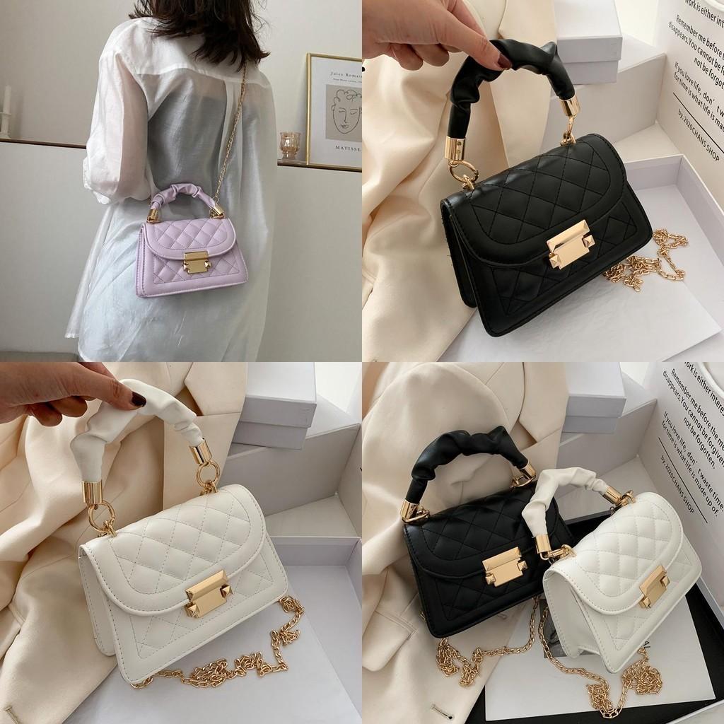 Stylish Streetwear Pu Shoulder Bag Trendy Diamond Pattern Design