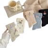 Cute Cartoon Embroidered Socks with Unique Flanges, Trendy Female Dachshund, Pure Cotton Butterfly Mid-calf Pile Socks