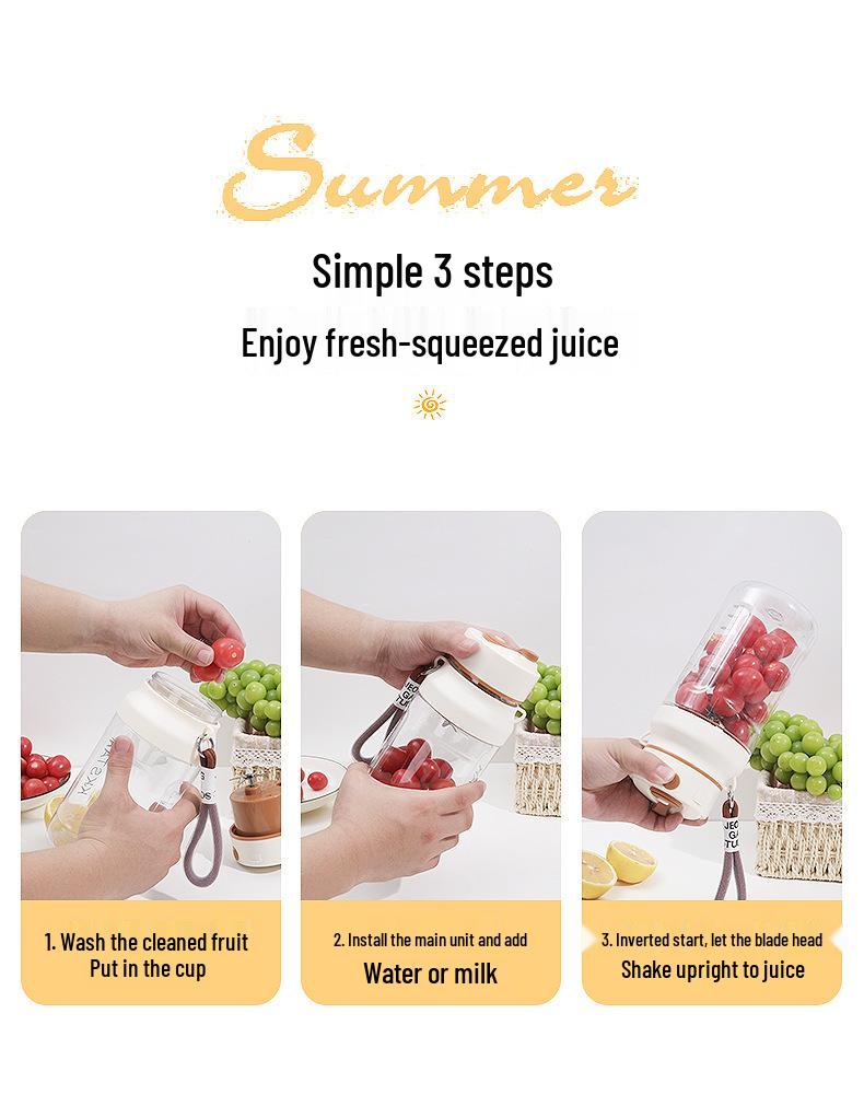 Portable Multifunctional Wireless Juicer Cup - Compact Electric Juicer